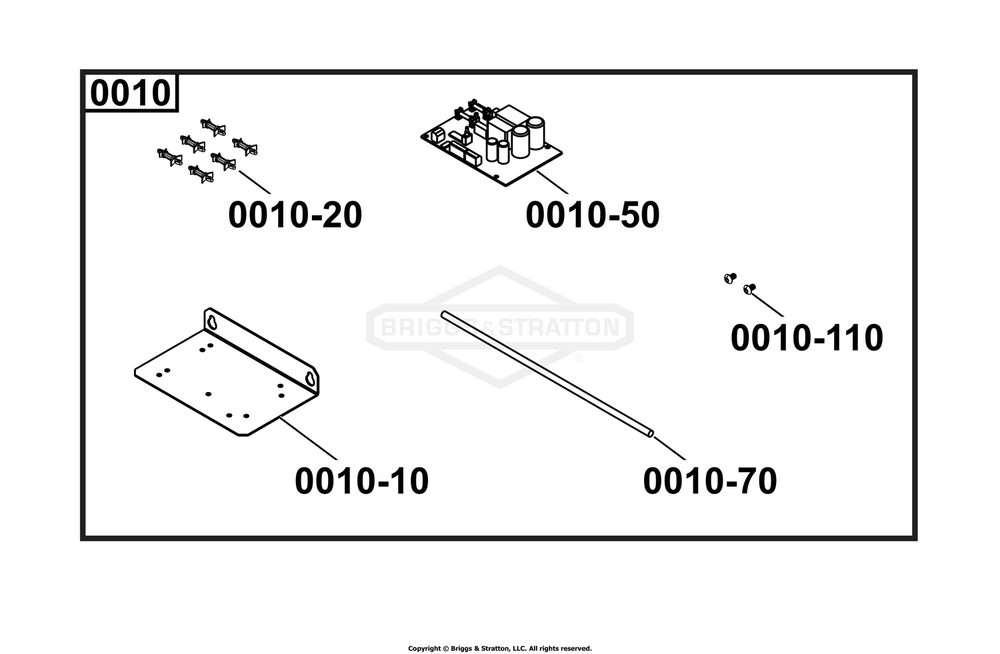 Symphony Choice Controller Kit Diagram and Parts List for 040678-01  Briggs and Stratton Generator